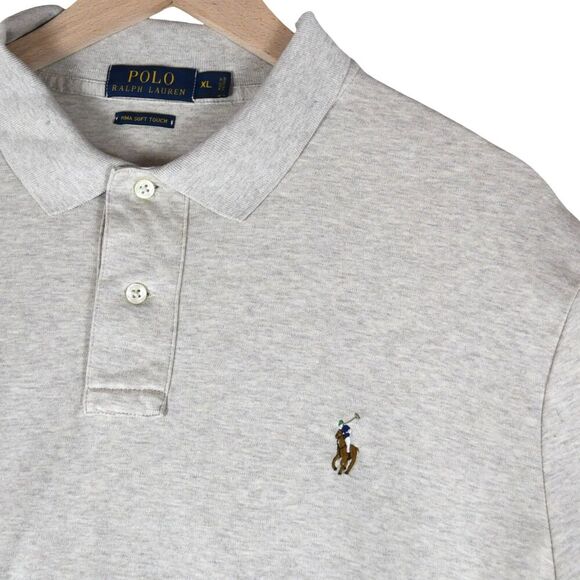 Polo Ralph Lauren Pima Soft Touch T-Shirt XL Oatmeal Cream Heather Short Sleeve - Picture 2 of 8